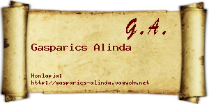 Gasparics Alinda névjegykártya